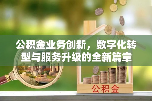 潜江公积金业务创新，数字化转型与服务升级的全新篇章